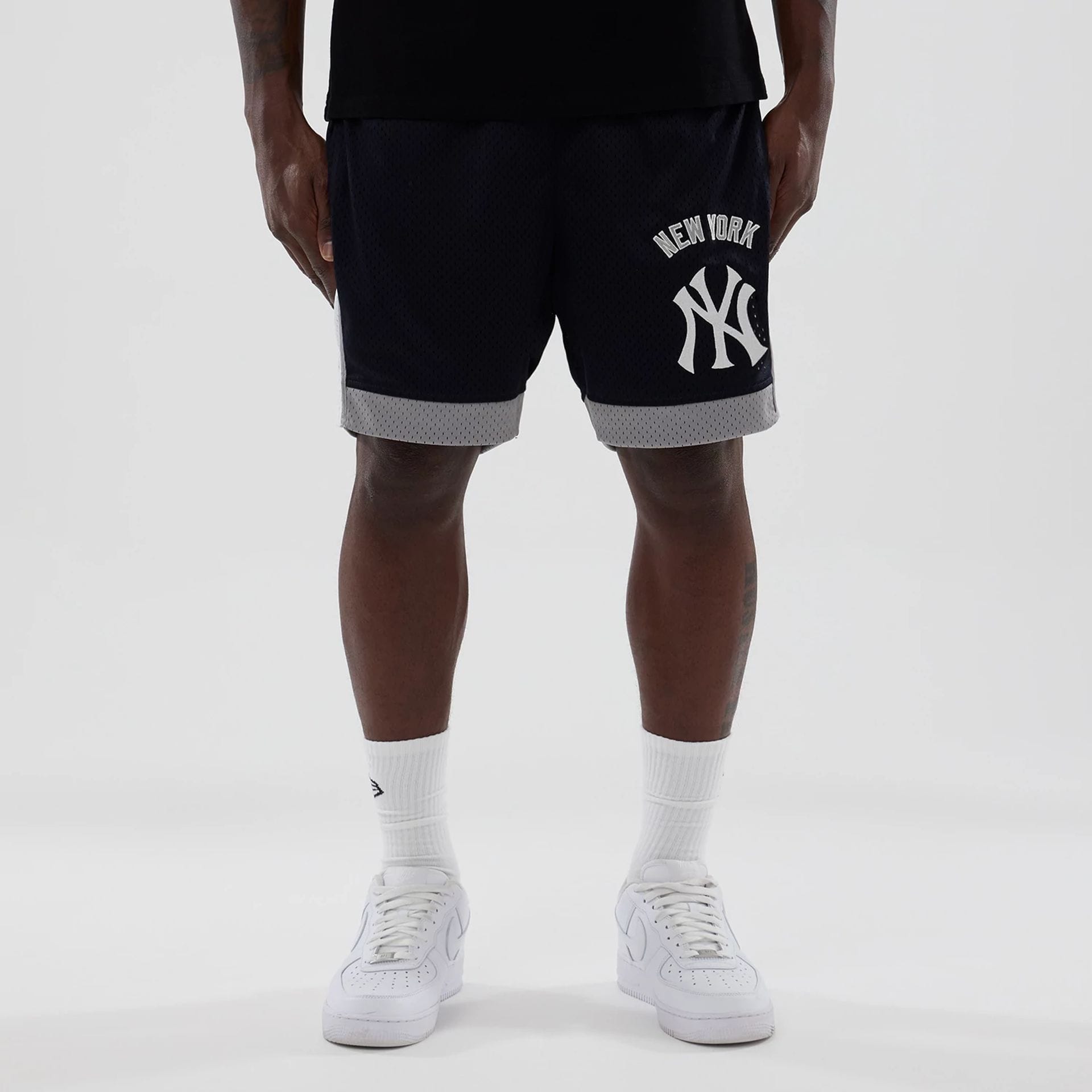 New York Yankees MLB Navy Mesh Shorts-kentox