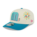 Mexico WBC Latin Embroidery White 9SEVENTY Stretch Snap Adjustable Cap-kentox