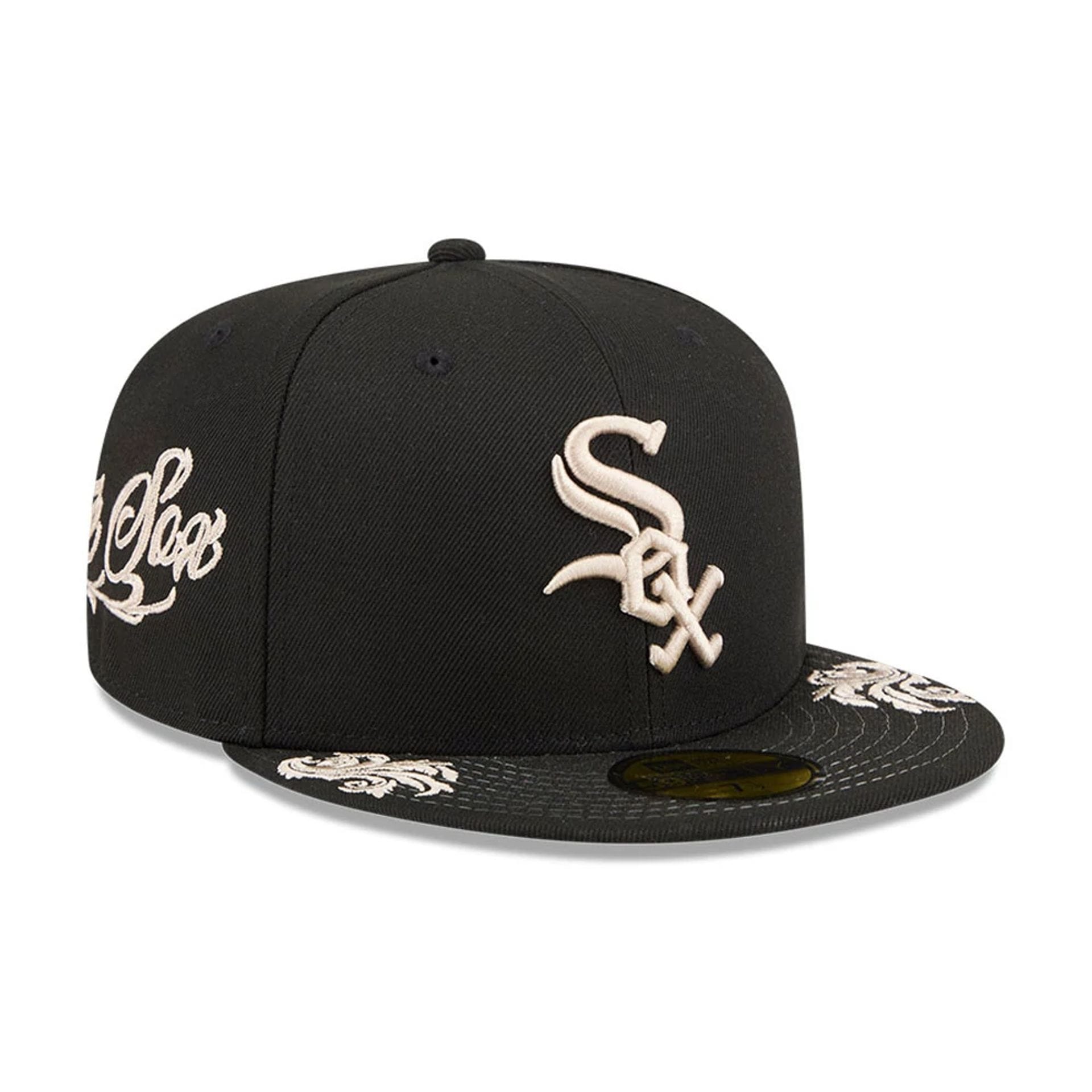 Chicago White Sox MLB Script Black 59FIFTY Fitted Cap-kentox