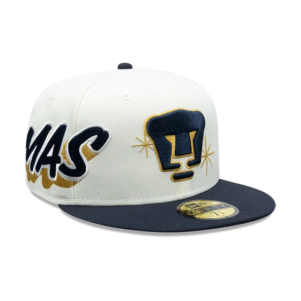 Pumas Unam Liga MX White 59FIFTY Fitted Cap-kentox