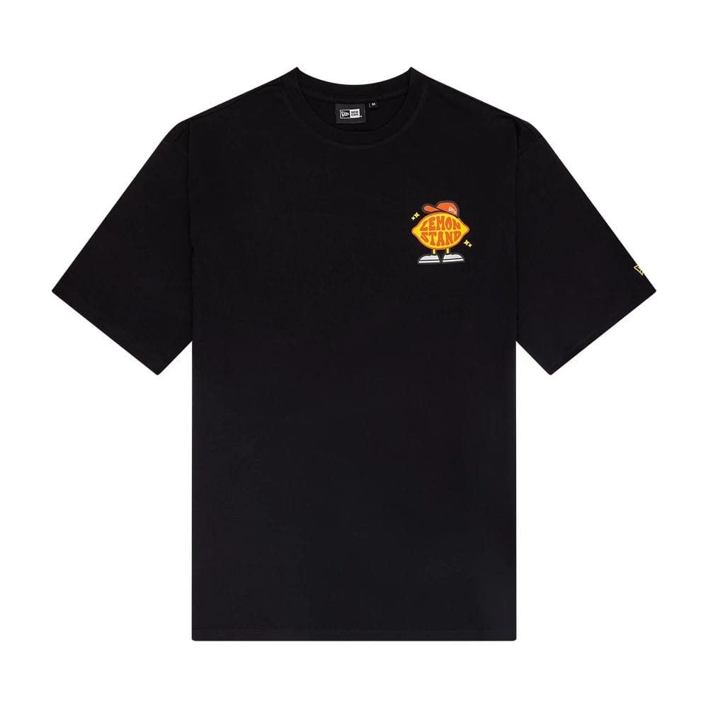 New Era Summer Graphic Black Oversized T-Shirt-kentox