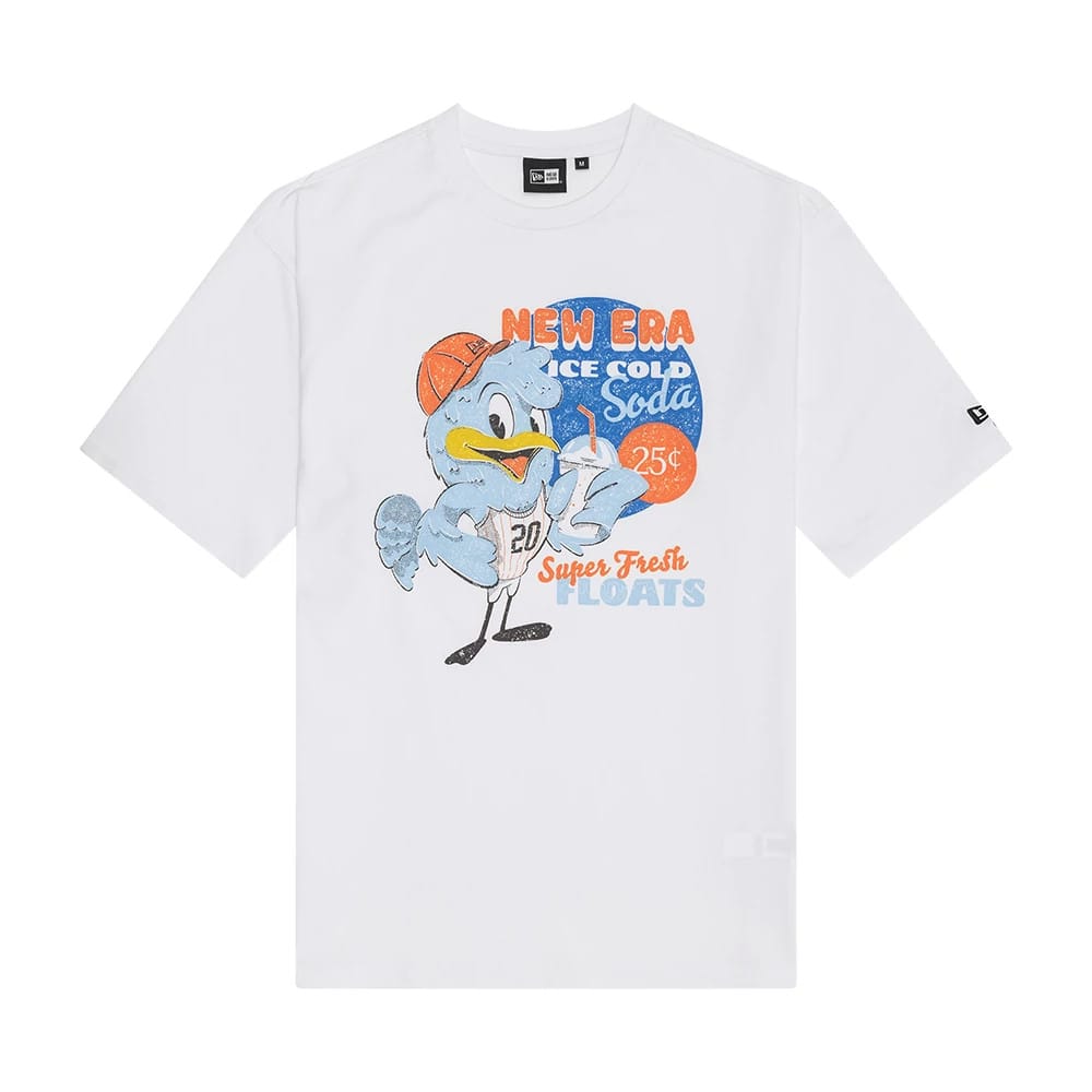 New Era Character Graphic White Oversized T-Shirt-kentox