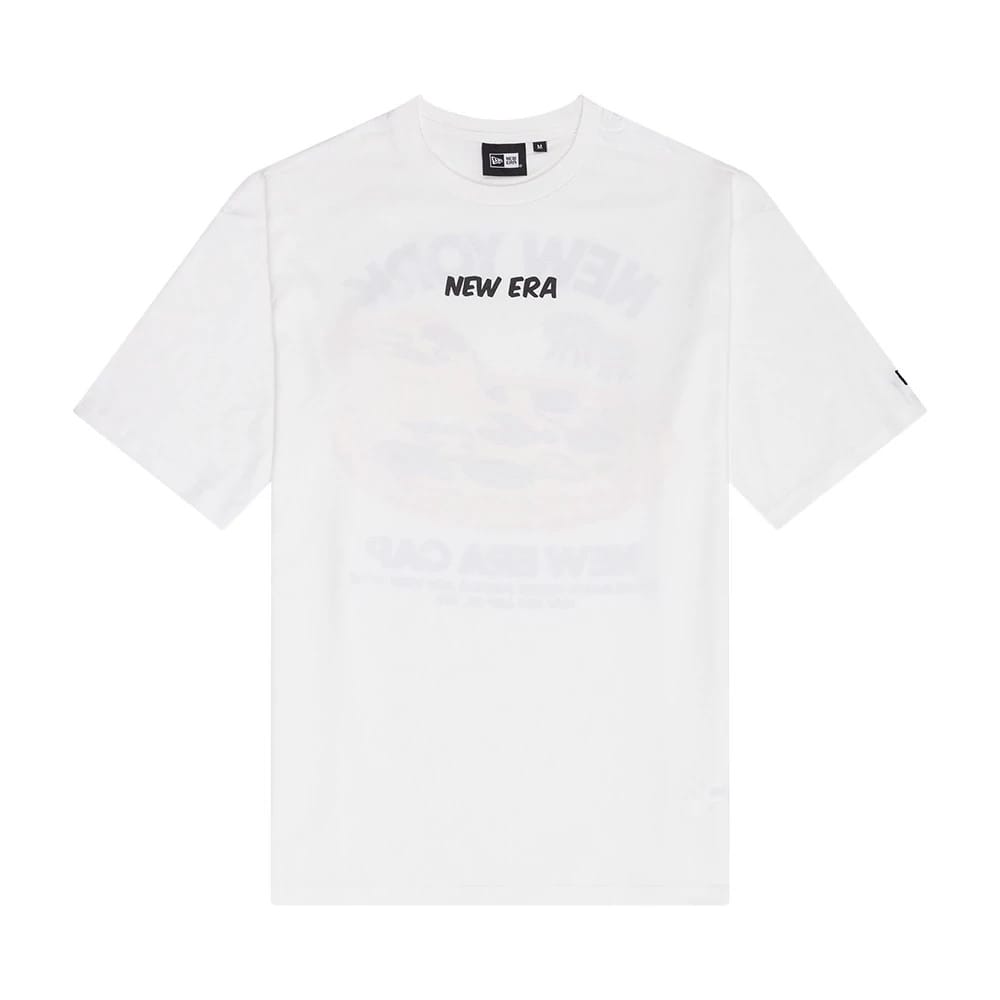 New Era Food Graphic White Oversized T-Shirt-kentox