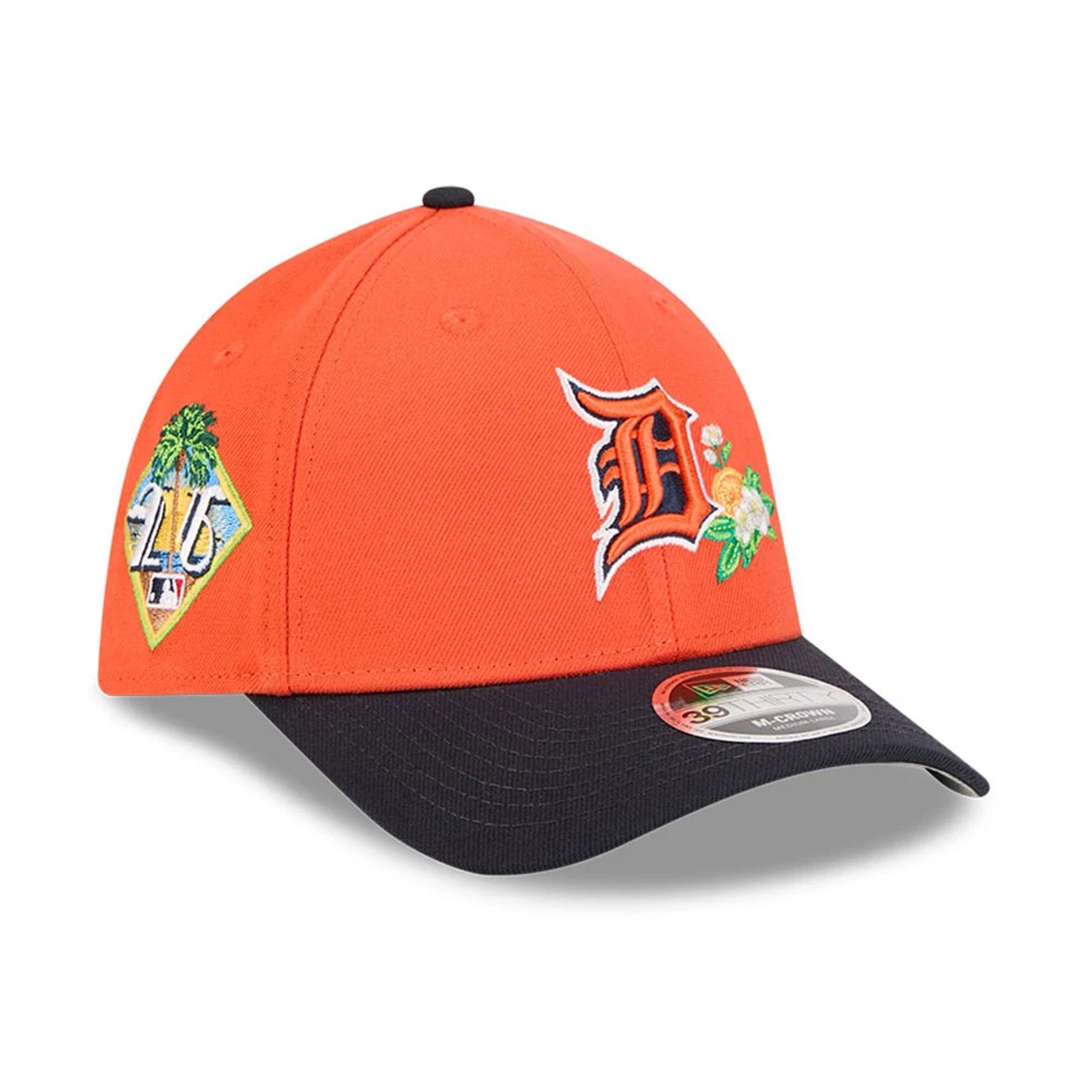 Tigers MLB Spring Training 2026 Orange 39THIRTY M-Crown Stretch Fit Cap-kentox