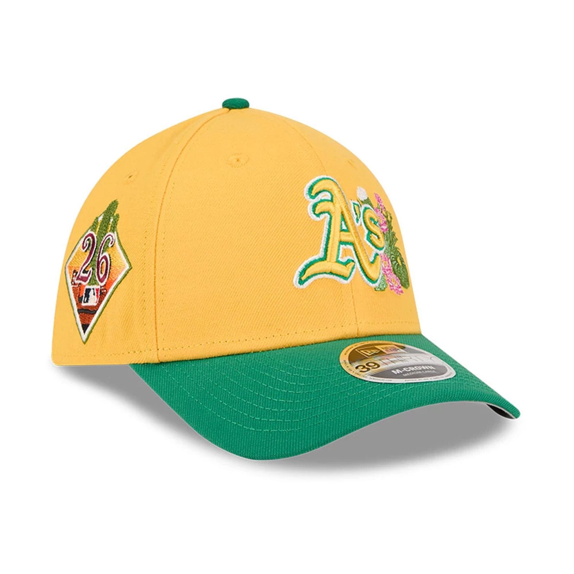 Athletics MLB Spring Training 2026 Yellow 39THIRTY M-Crown Stretch Fit Cap-kentox