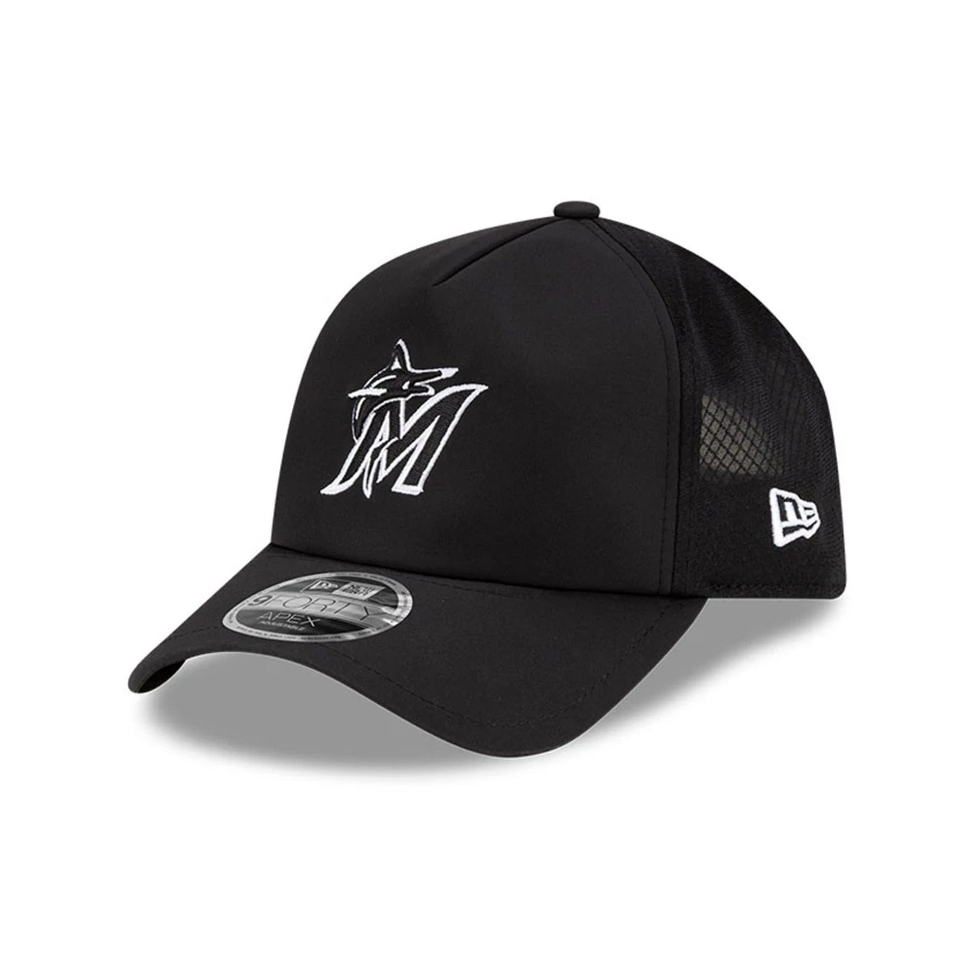 Miami Marlins MLB Batting Practice 2026 Black 9FORTY Apex Adjustable Cap-kentox