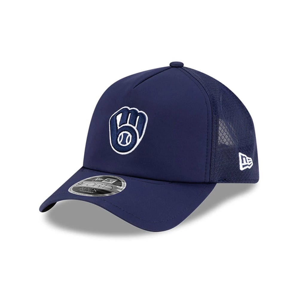 Milwaukee Brewers MLB Batting Practice 2026 Navy 9FORTY Apex Adjustable Cap-kentox