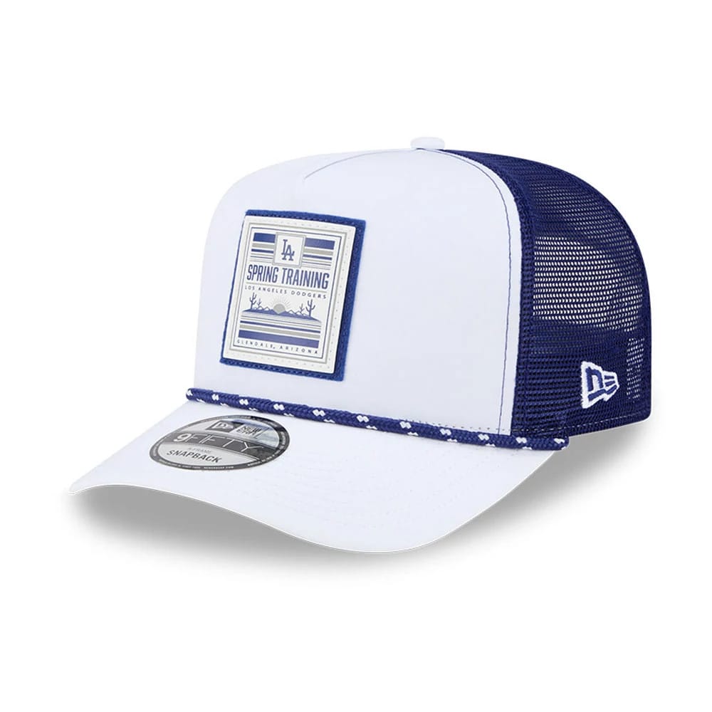 LA Dodgers MLB Lines White 9FIFTY A-Frame Snapback Adjustable Cap-kentox
