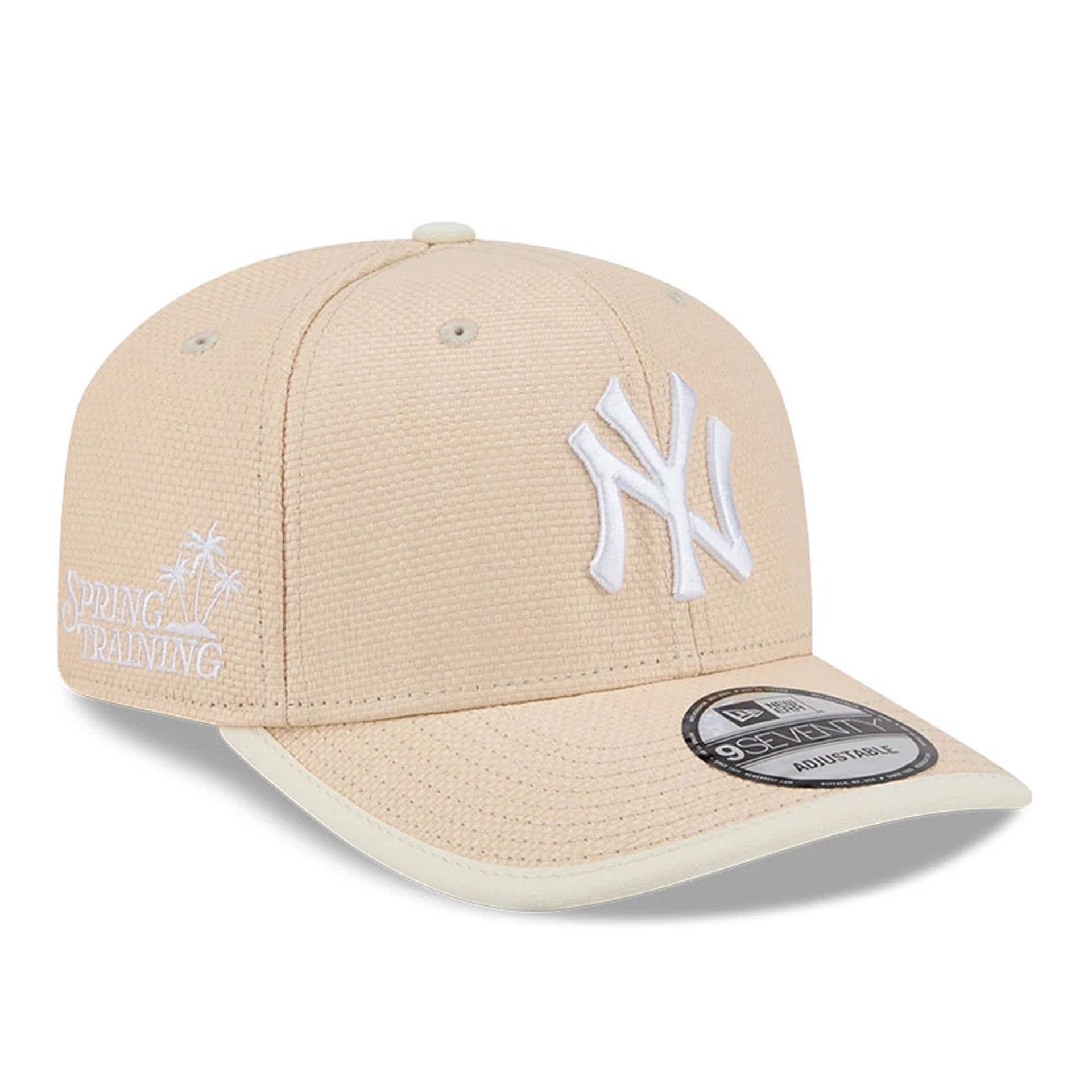 New York Yankees MLB Wicker Cream 9SEVENTY Stretch Snap Adjustable Cap-kentox