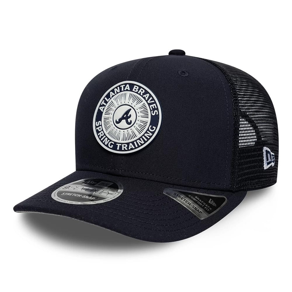 Atlanta Braves MLB Circles Navy 9SEVENTY Stretch Snap Adjustable Cap-kentox