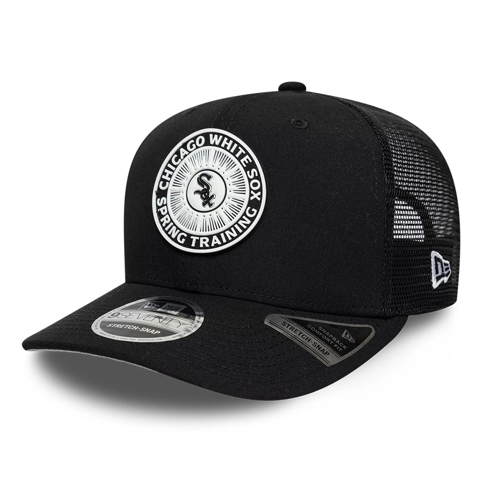 Chicago White Sox MLB Circles Black 9SEVENTY Stretch Snap Adjustable Cap-kentox