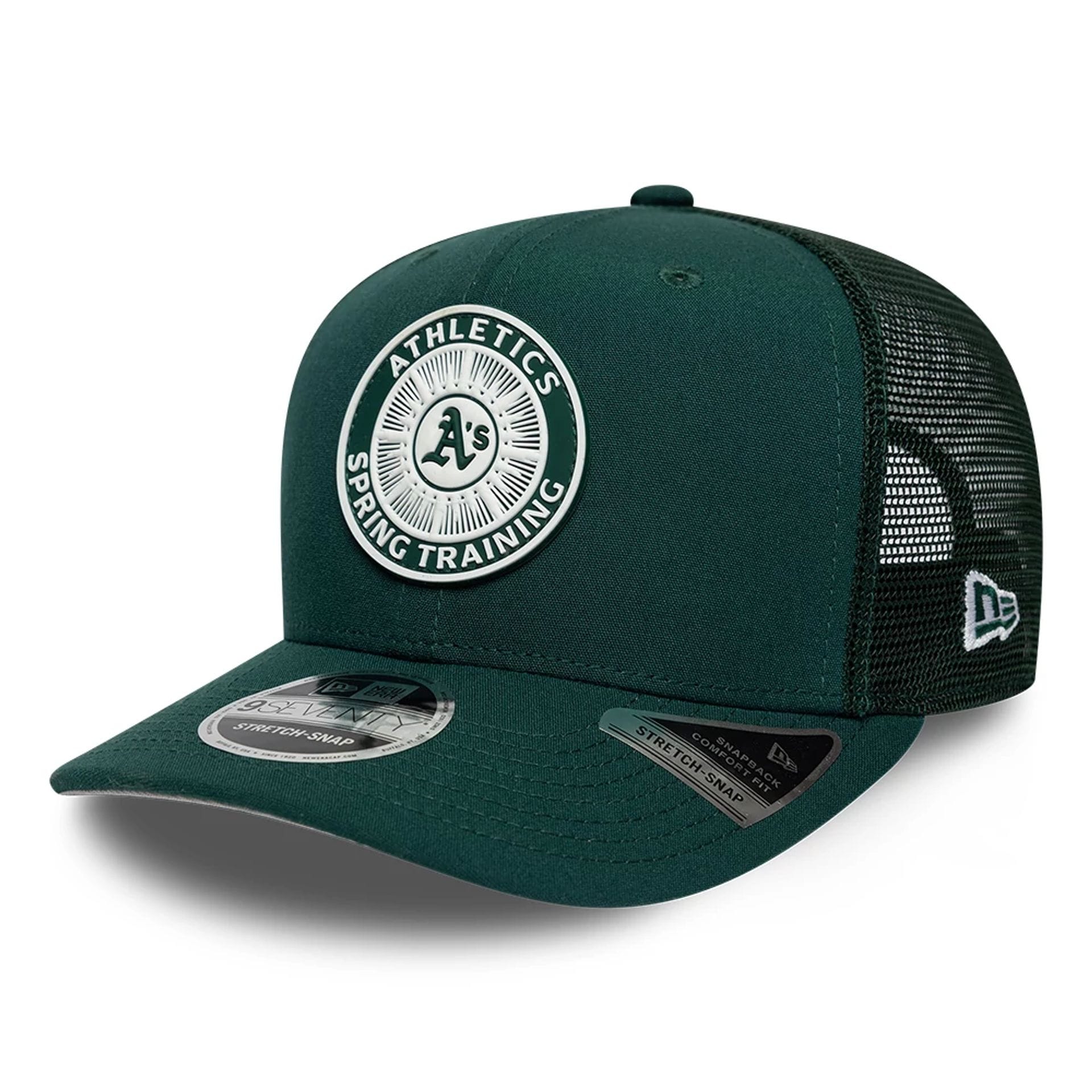 Athletics MLB Circles Dark Green 9SEVENTY Stretch Snap Adjustable Cap-kentox