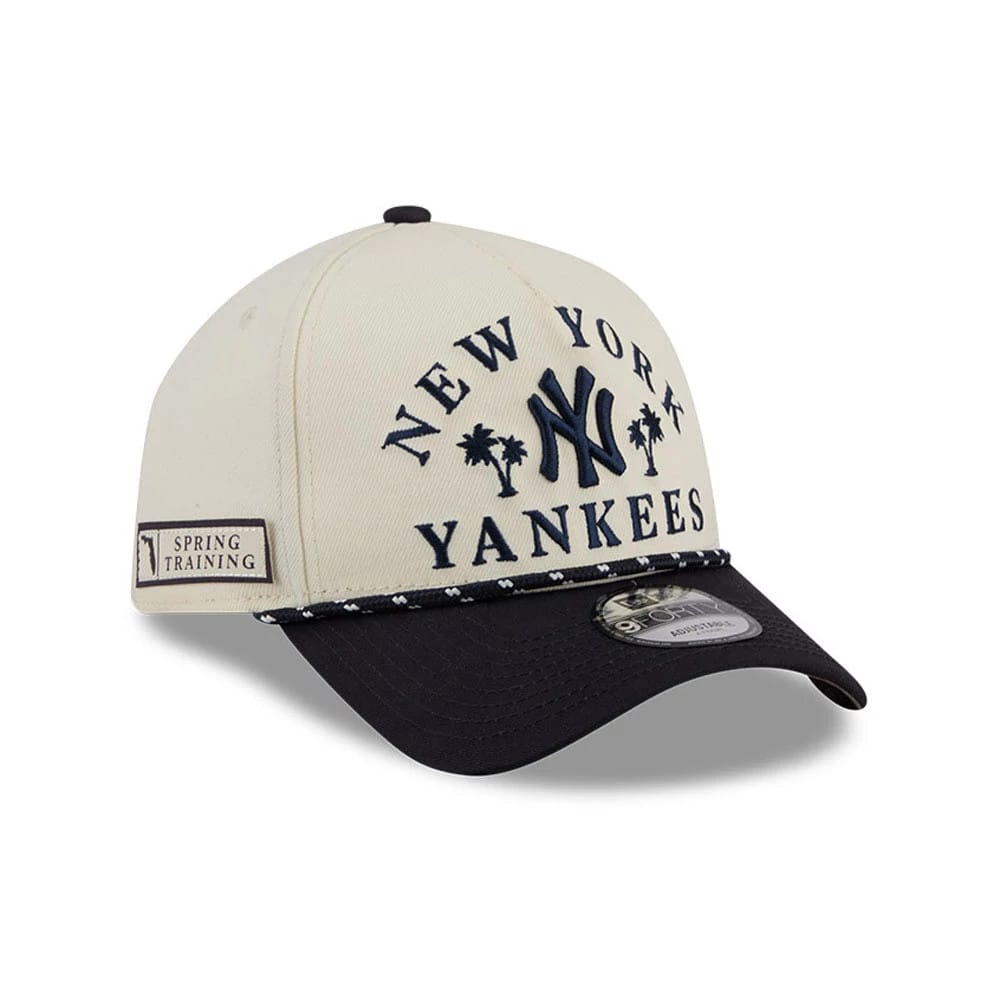 New York Yankees MLB Rope Cream 9FORTY A-Frame Adjustable Cap-kentox