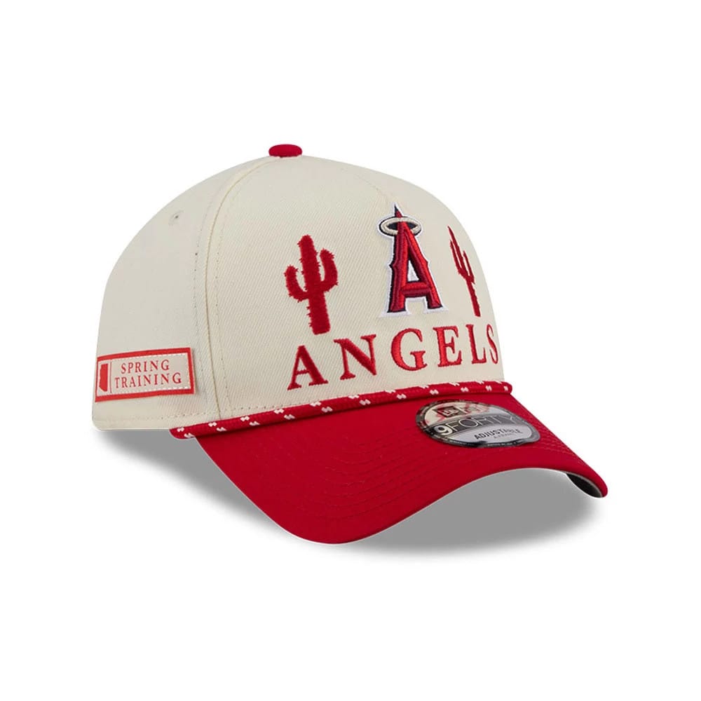 LA Angels MLB Rope Red 9FORTY A-Frame Adjustable Cap-kentox
