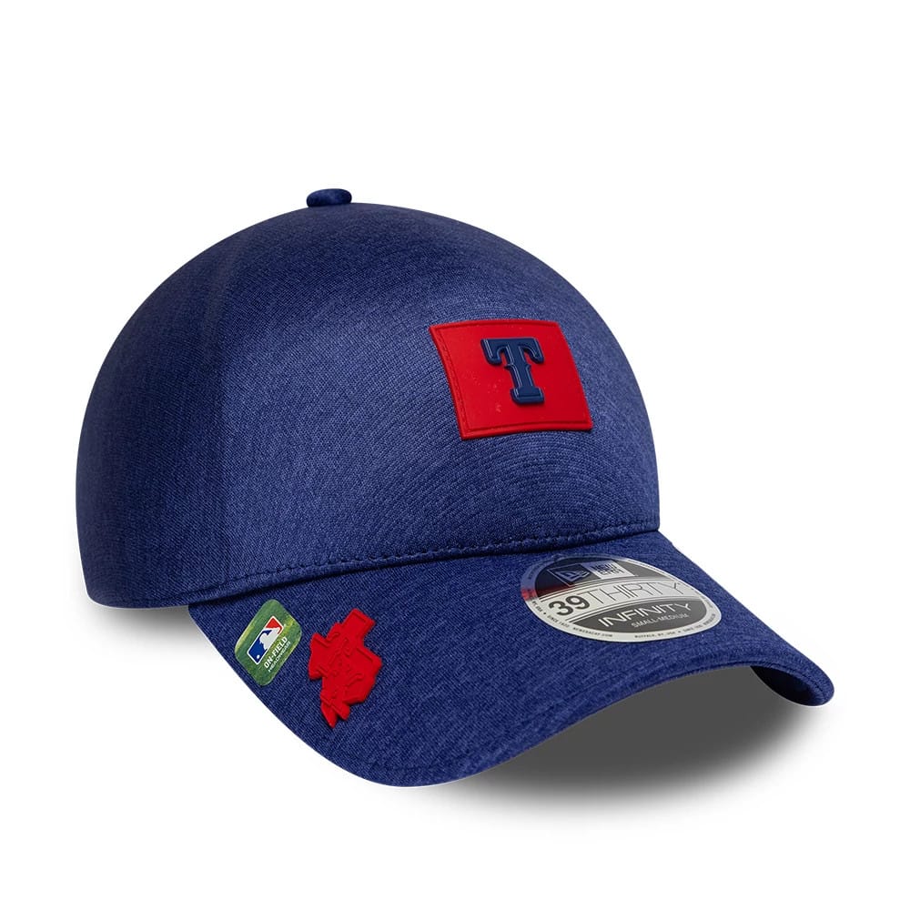 Texas Rangers MLB Clubhouse Dark Blue 39THIRTY Infinity Stretch Fit Cap-kentox