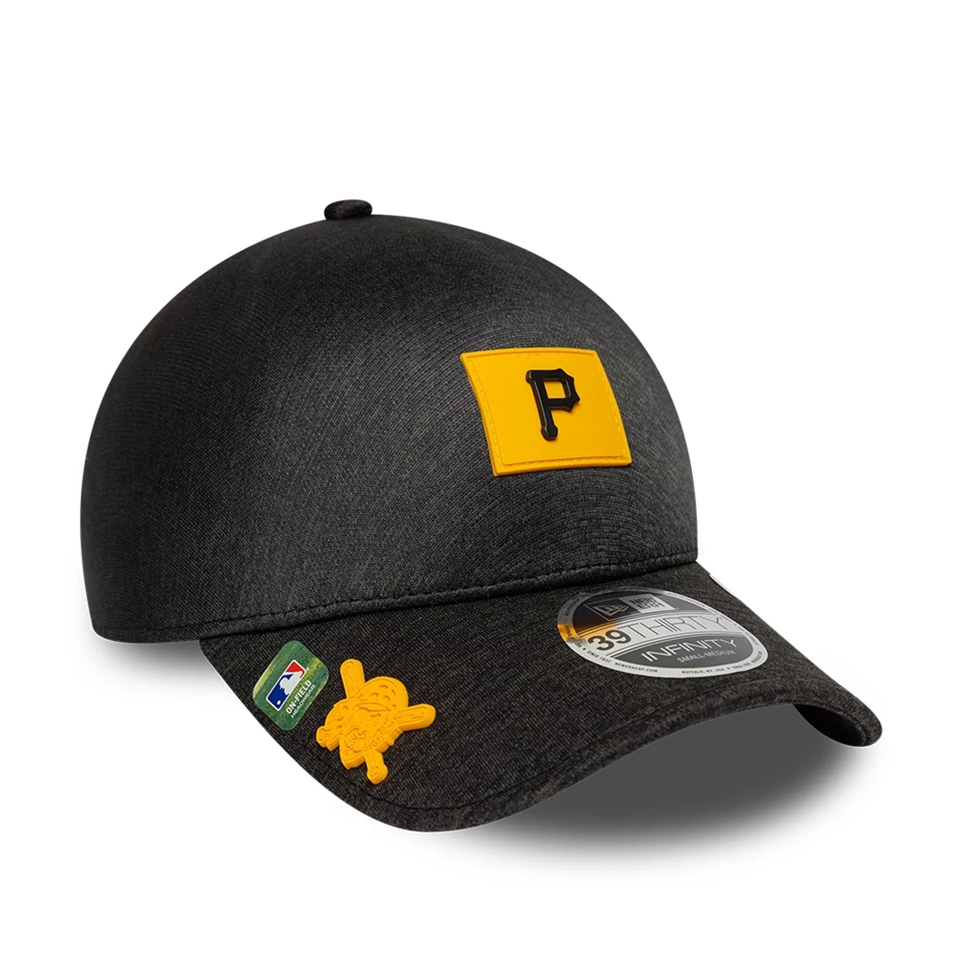 Pittsburgh Pirates MLB Clubhouse Black 39THIRTY Infinity Stretch Fit Cap-kentox