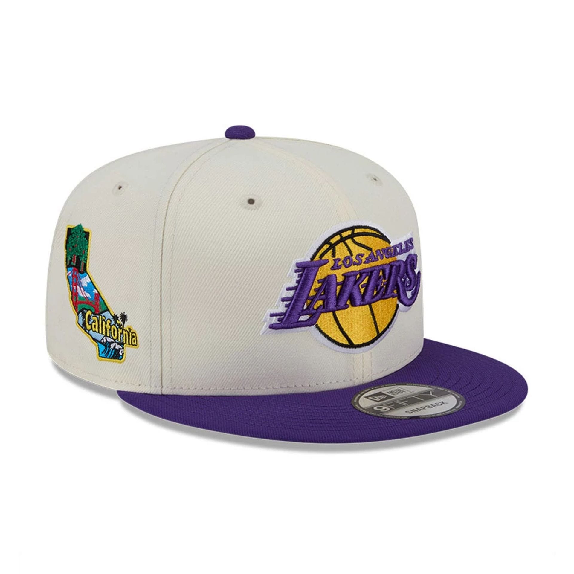 LA Lakers NBA Localized White 9FIFTY Snapback Adjustable Cap-kentox
