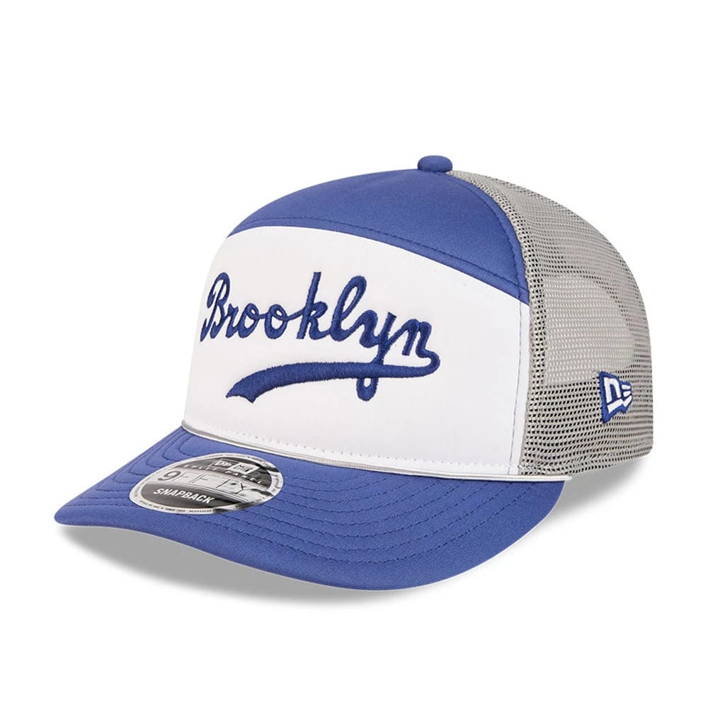 Brooklyn Dodgers MLB Blocked Dark Blue 9FIFTY Split Panel Snapback Cap-kentox