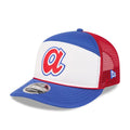 Atlanta Braves MLB Blocked Blue 9FIFTY Split Panel Snapback Adjustable Cap-kentox