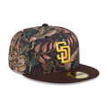 San Diego Padres MLB Leaves Dark Brown 59FIFTY Fitted Cap-kentox