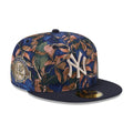 New York Yankees MLB Leaves Navy 59FIFTY Fitted Cap-kentox