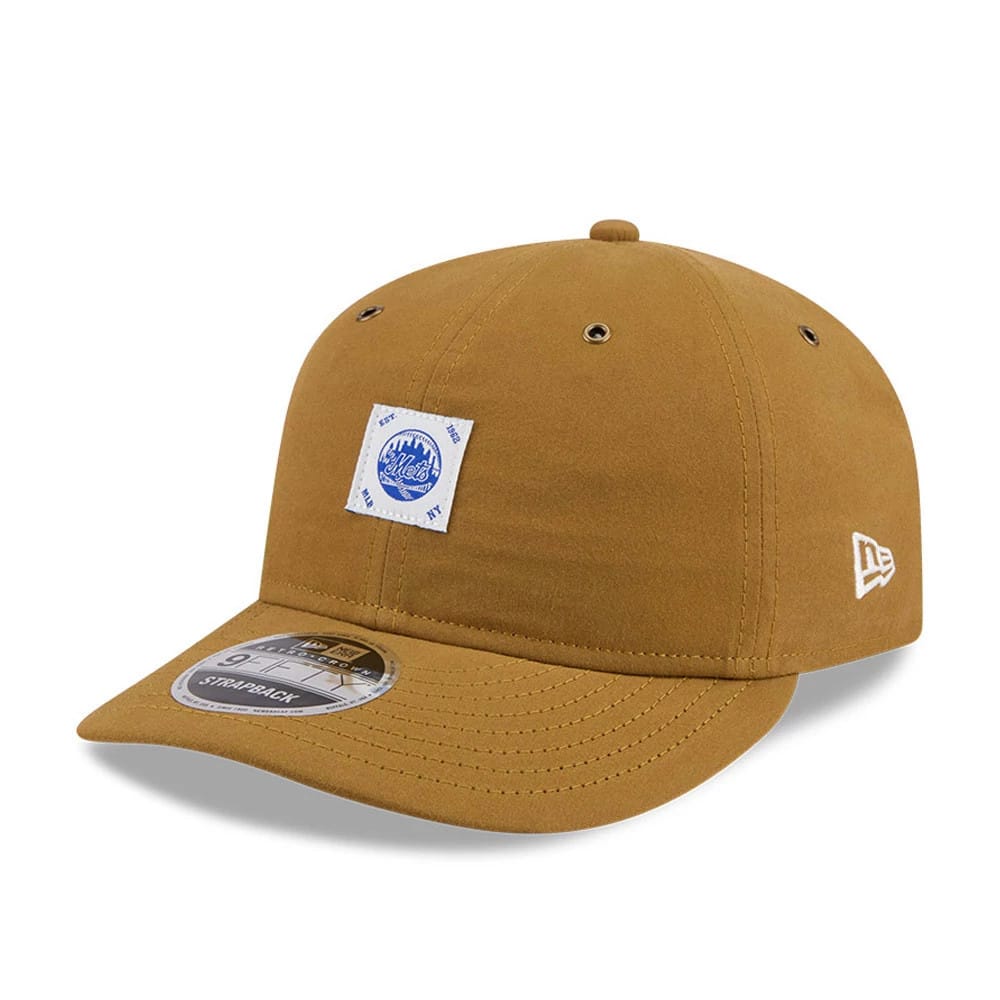 New York Mets MLB Brushed Dark Beige Retro Crown 9FIFTY Adjustable Cap-kentox