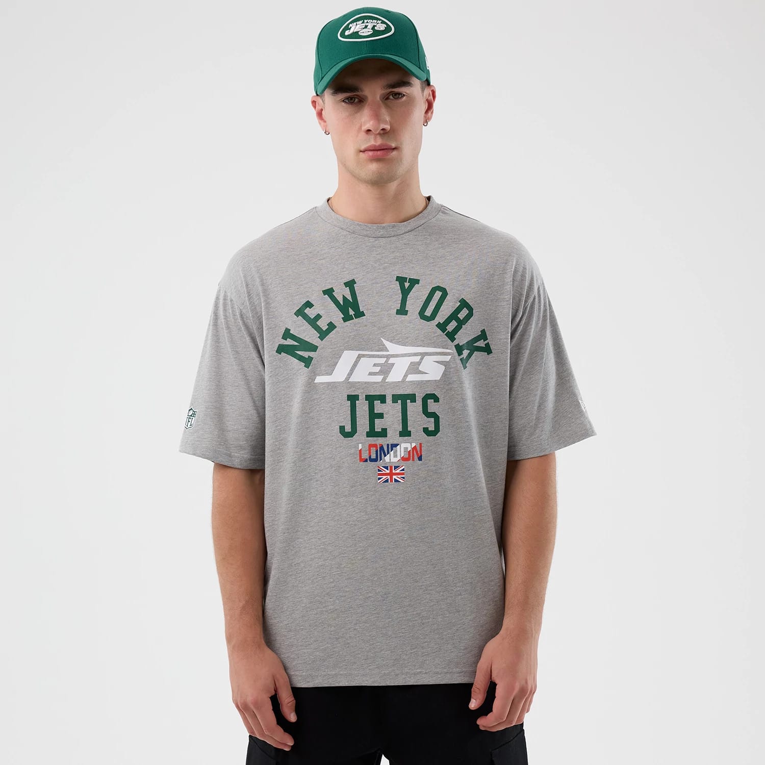 New York Jets NFL International Series Games Grey Oversized T-Shirt-kentox