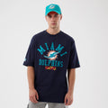Miami Dolphins NFL International Series Games Navy Oversized T-Shirt-kentox