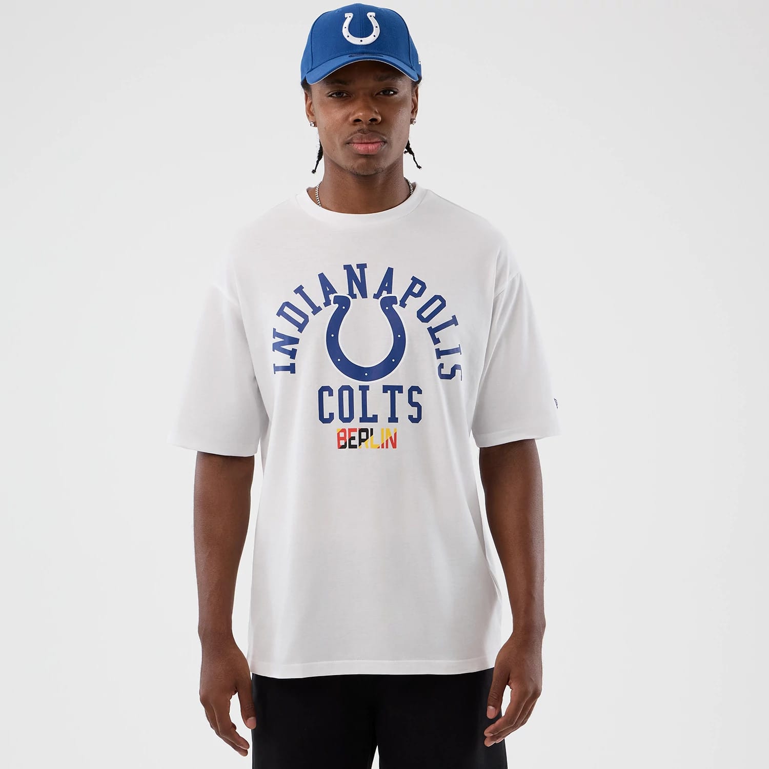 Indianapolis Colts NFL International Series Games White Oversized T-Shirt-kentox