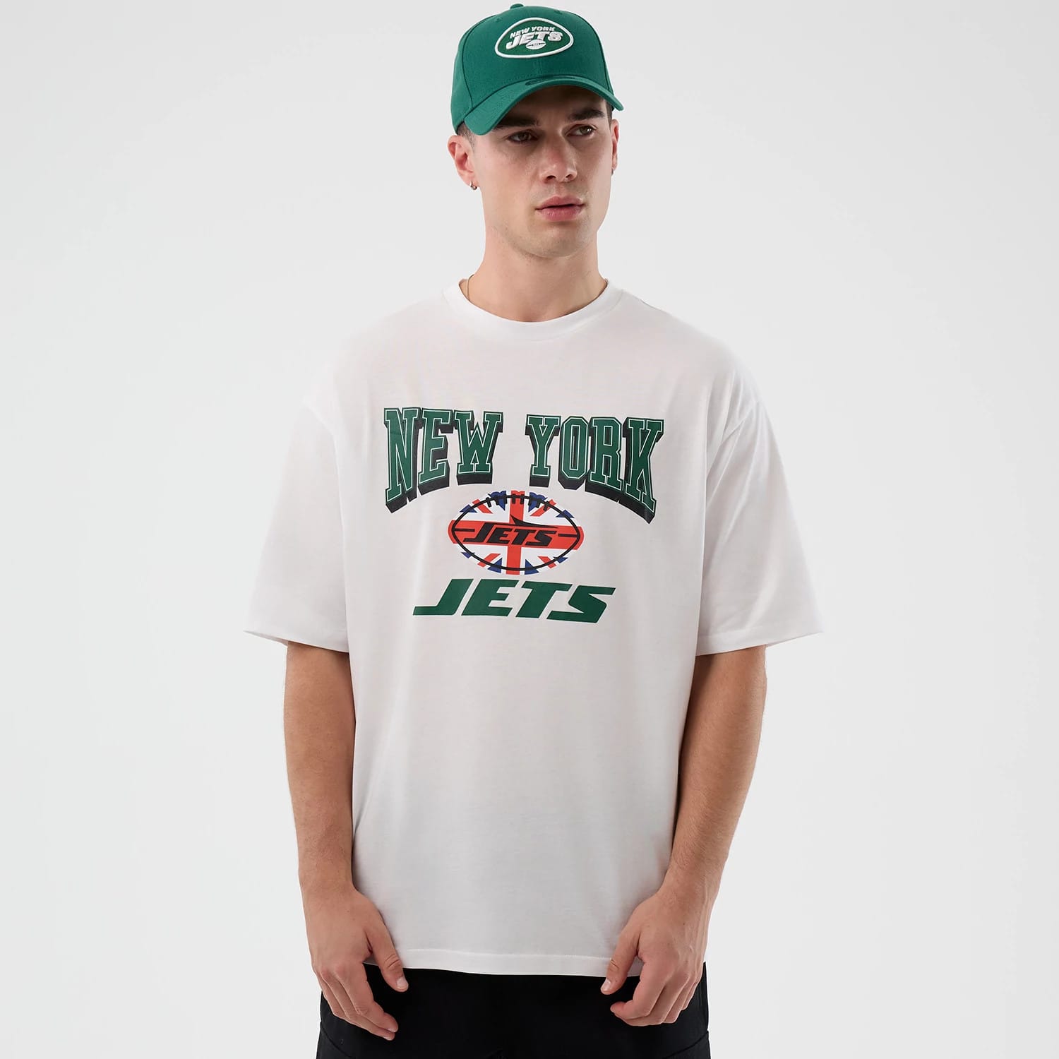 New York Jets NFL International Series Games White Oversized T-Shirt-kentox