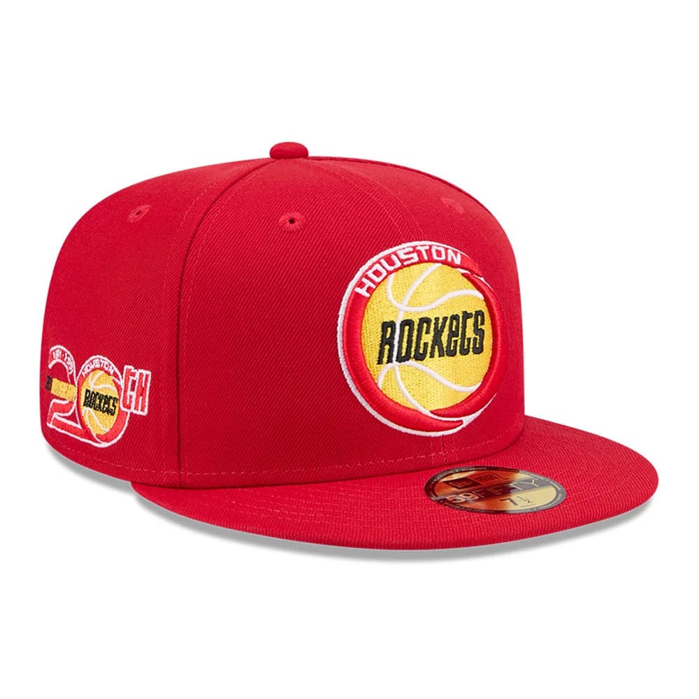 Houston Rockets NBA Hardwood Classic Red 59FIFTY Fitted Cap-kentox