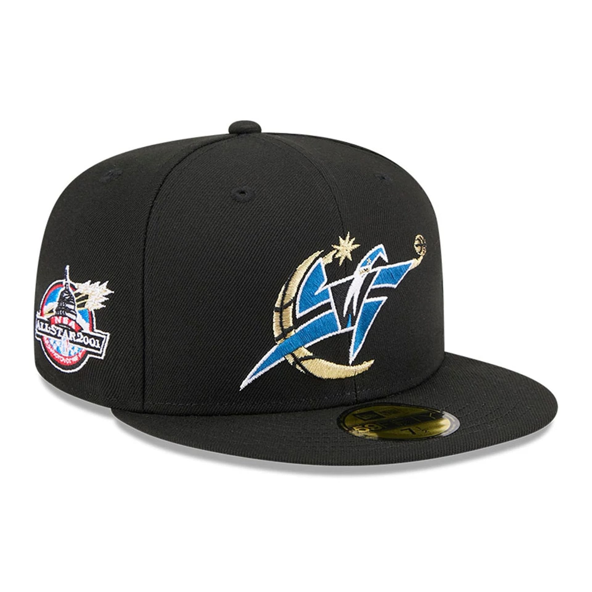 Washington Wizards NBA Hardwood Classic Black 59FIFTY Fitted Cap-kentox