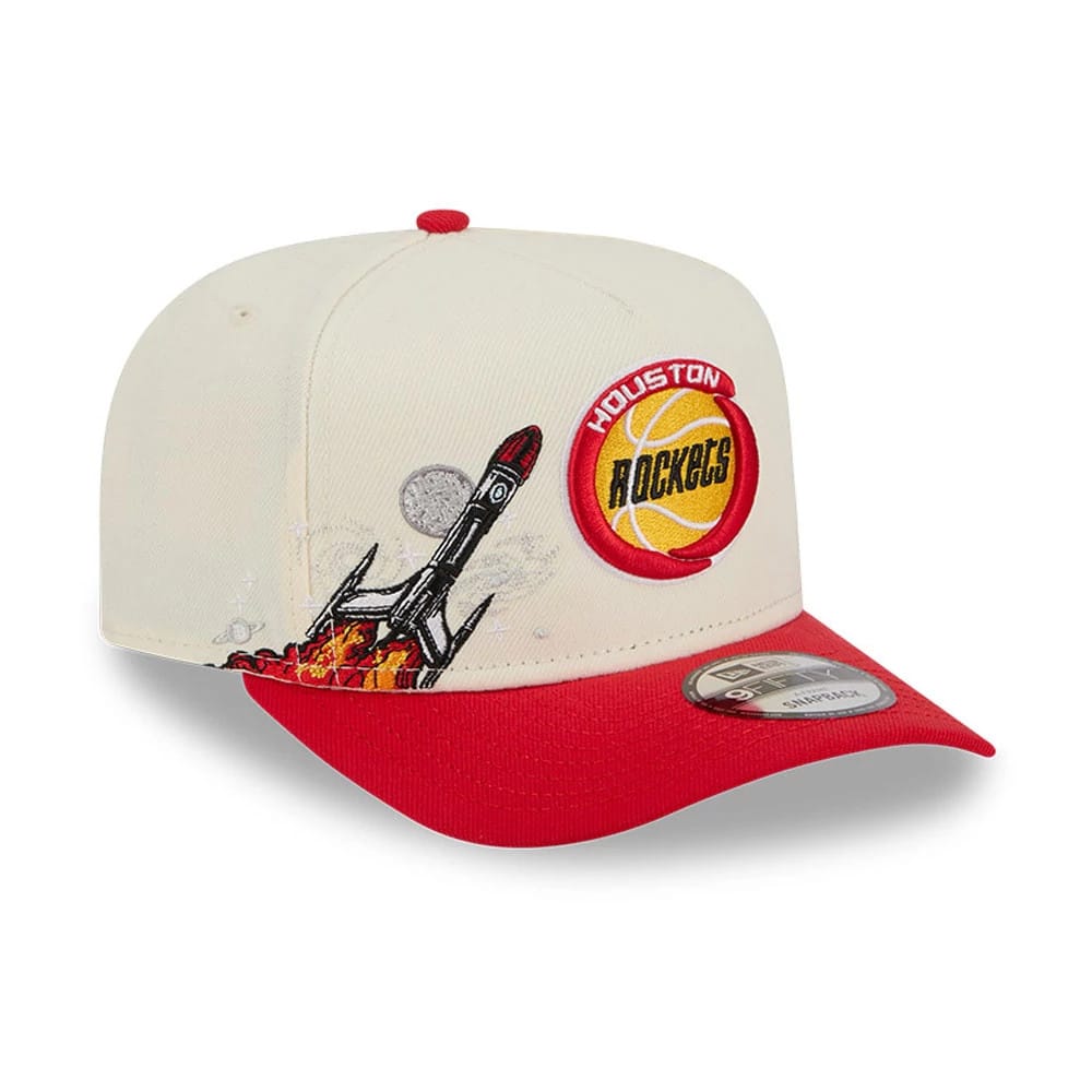 Houston Rockets NBA Red 9FIFTY A-Frame Snapback Adjustable Cap-kentox
