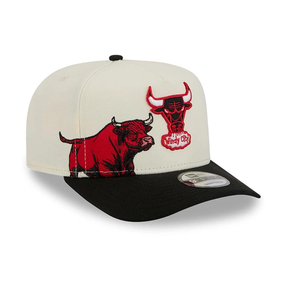 Chicago Bulls NBA Black 9FIFTY A-Frame Snapback Adjustable Cap-kentox