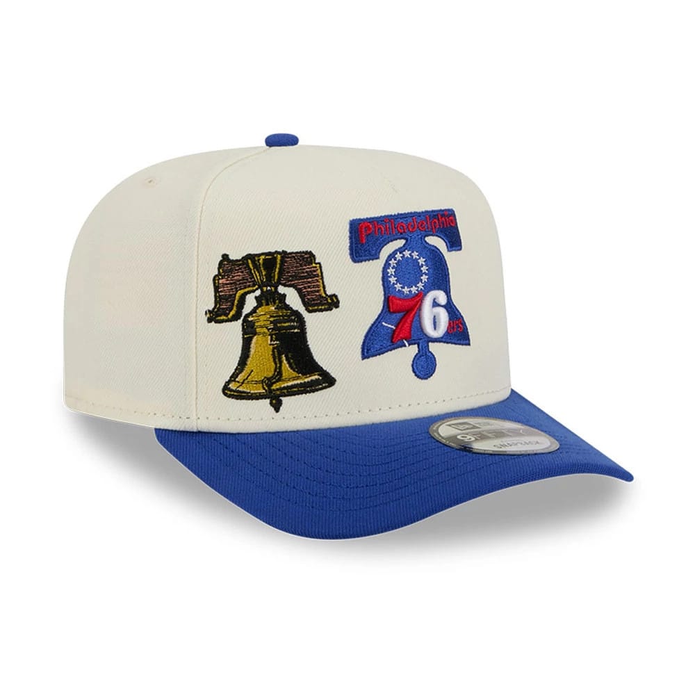 Philadelphia 76ers NBA Blue 9FIFTY A-Frame Snapback Adjustable Cap-kentox