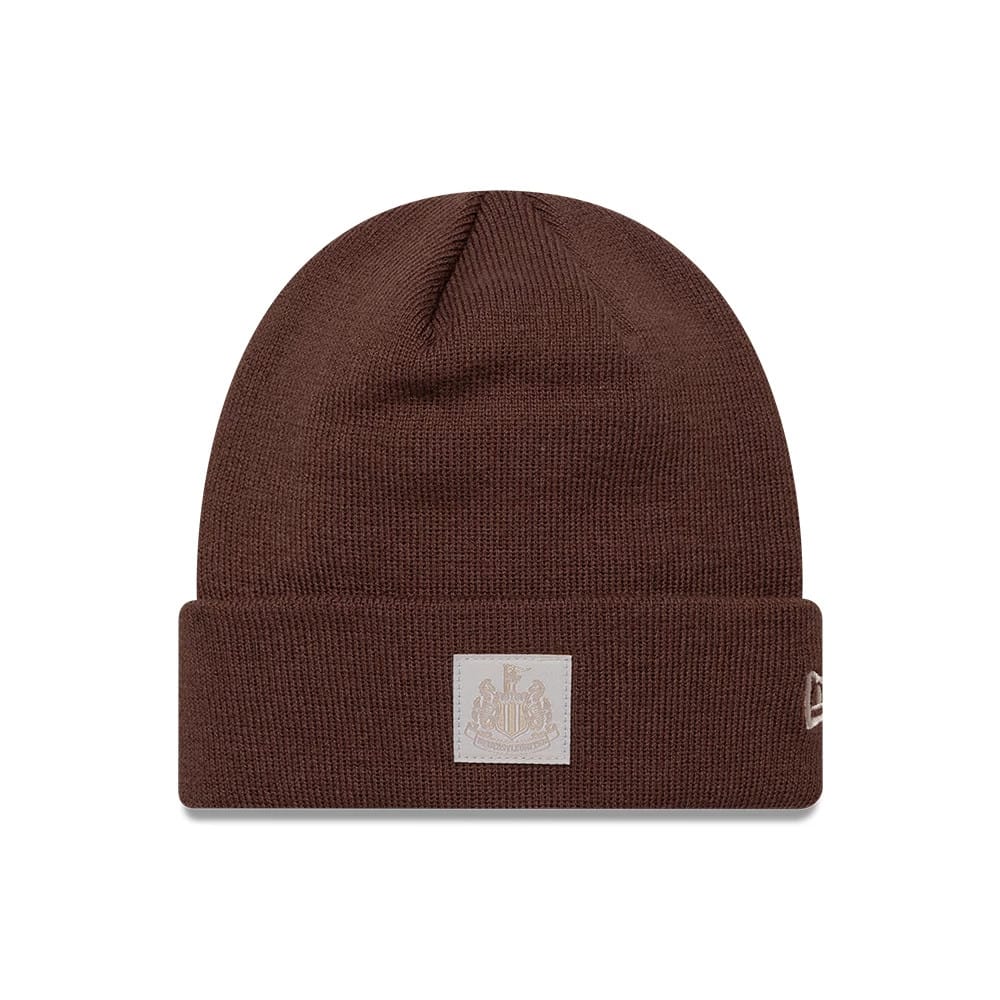 Newcastle United FC Patch Brown Cuff knit Beanie Hat-kentox