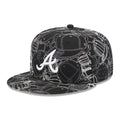 Atlanta Braves MLB Cap Scramble Black 59FIFTY Fitted Cap-kentox