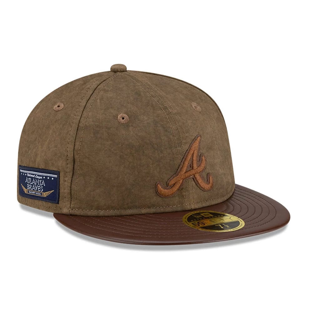 Atlanta Braves MLB Open Brown Retro Crown 59FIFTY Fitted Cap-kentox