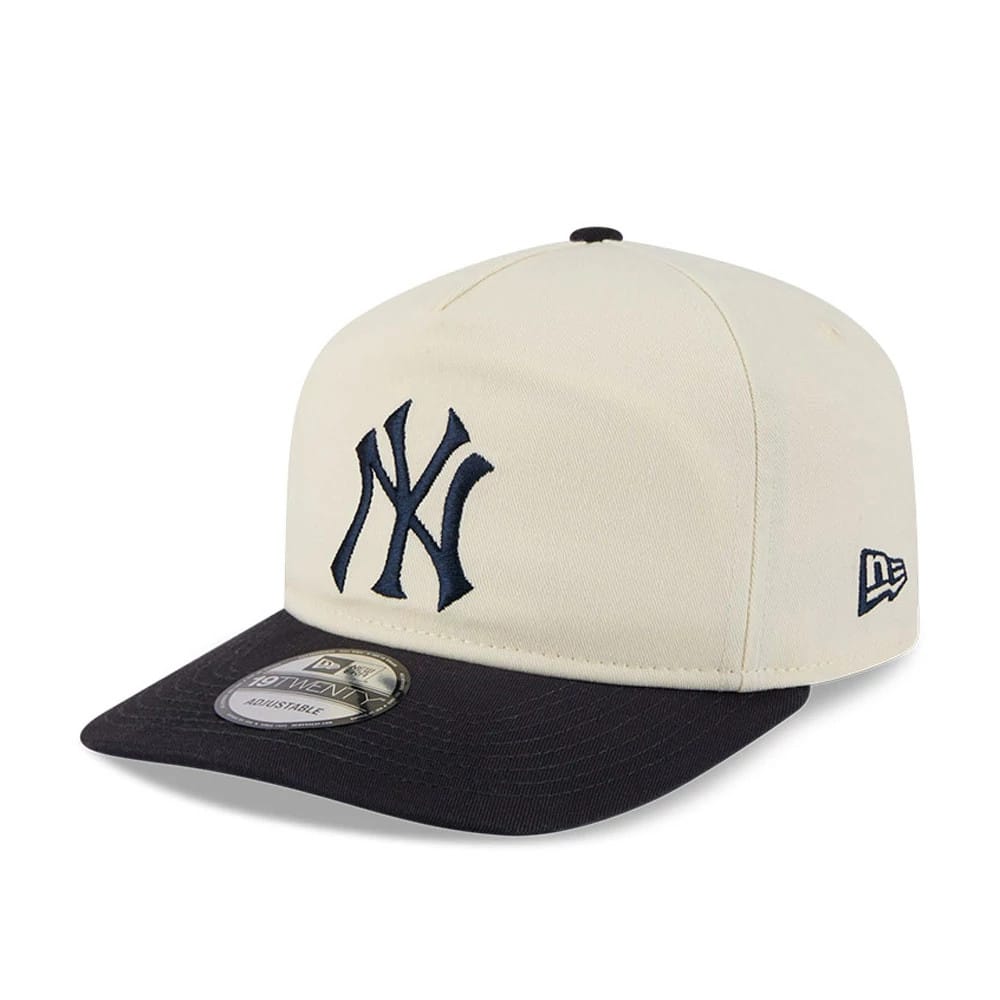 New York Yankees MLB 2 Tone Washed Cream 19TWENTY Adjustable Cap-kentox