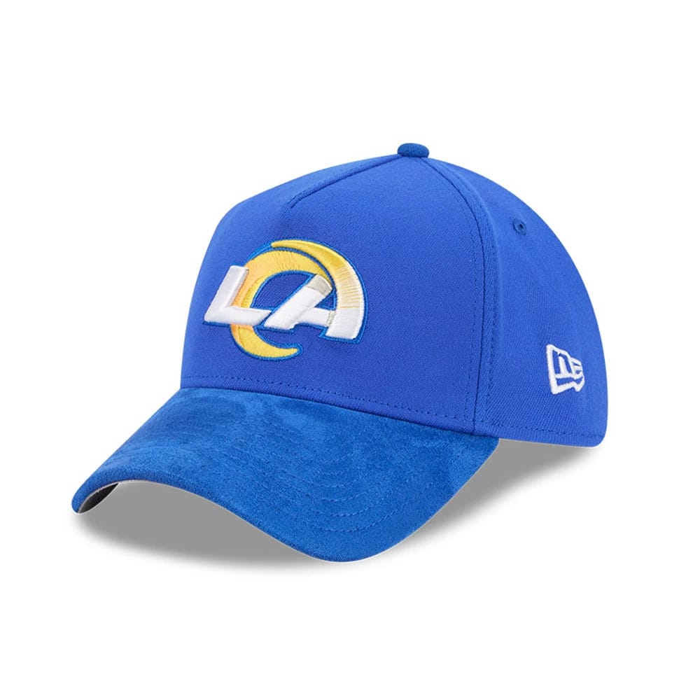 LA Rams NFL Suede Blue 39THIRTY A-Frame Stretch Fit Cap-kentox