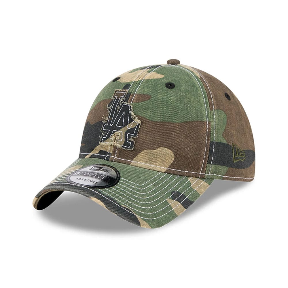 LA Dodgers MLB Washed Camo Open Green 9TWENTY Adjustable Cap-kentox