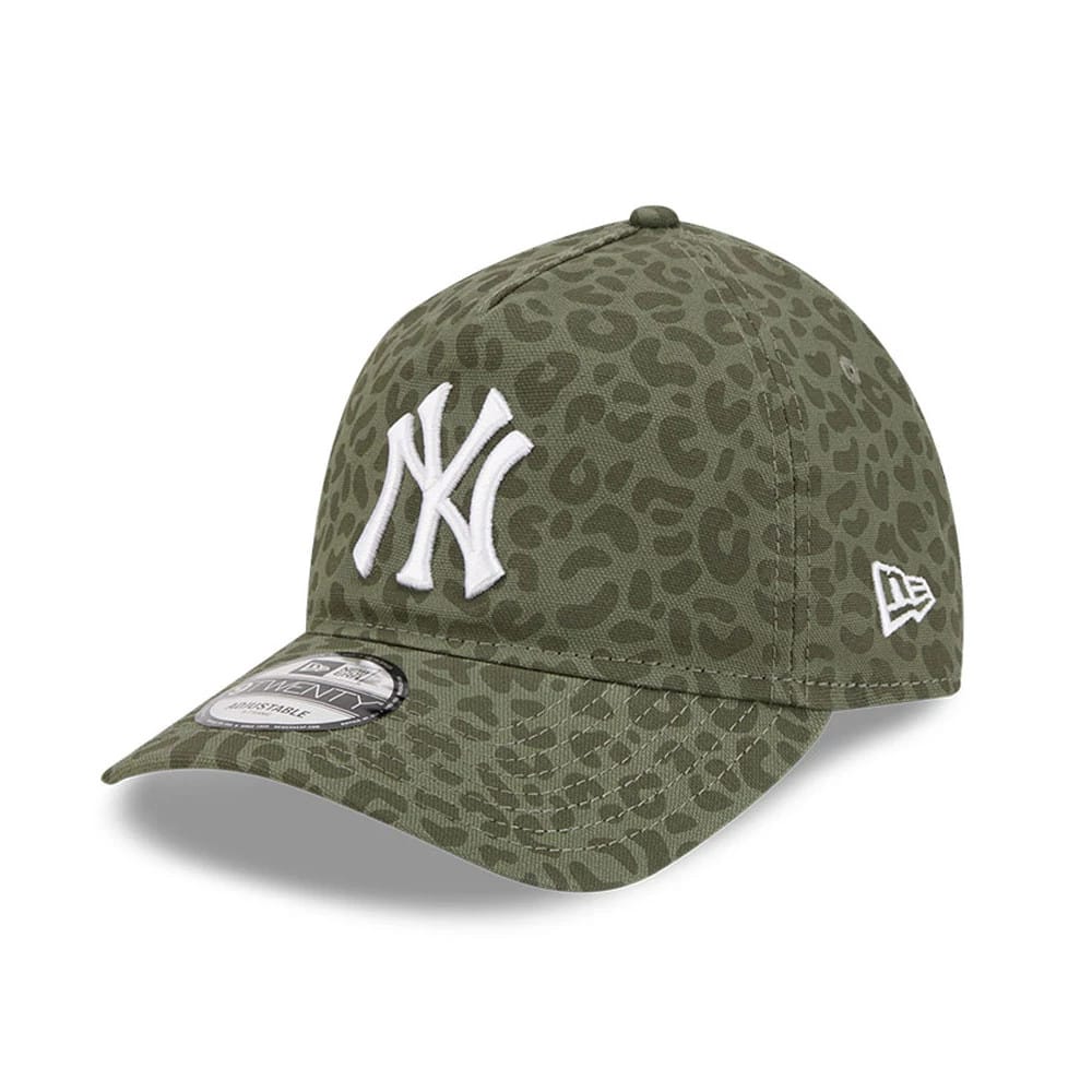 New York Yankees MLB Leopard Green 9TWENTY A-Frame Adjustable Cap-kentox