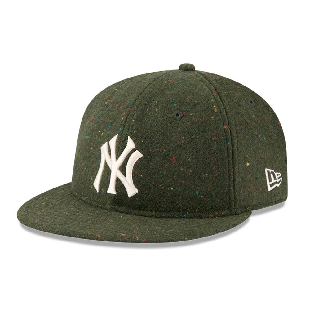 Yankees MLB Speckled Wool Open Green Retro Crown 9FIFTY Adjustable Cap-kentox