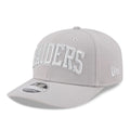 Las Vegas Raiders NFL Script Grey 9SEVENTY Stretch Snap Adjustable Cap-kentox