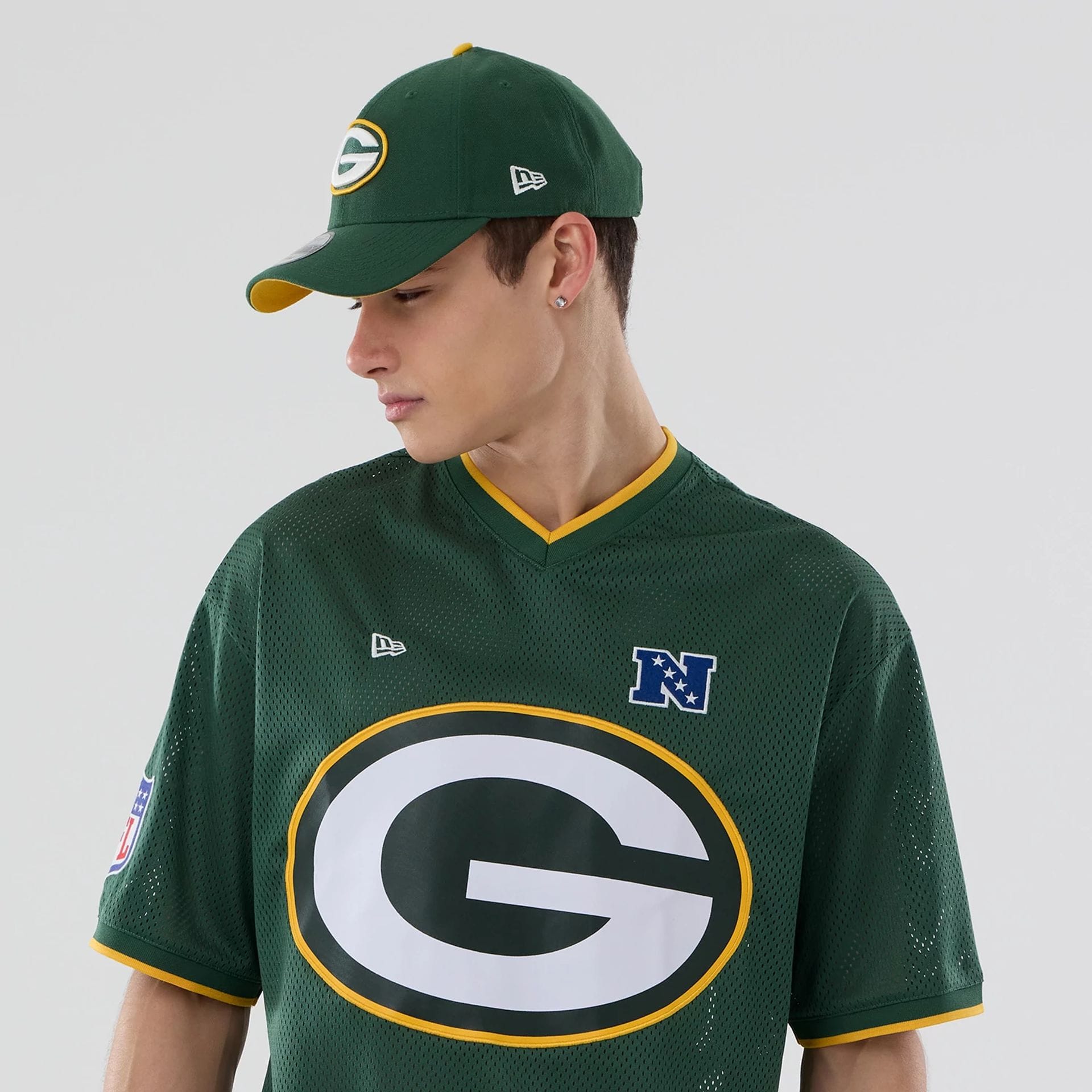 Green Bay Packers NFL Mesh Dark Green Oversized T-Shirt-kentox