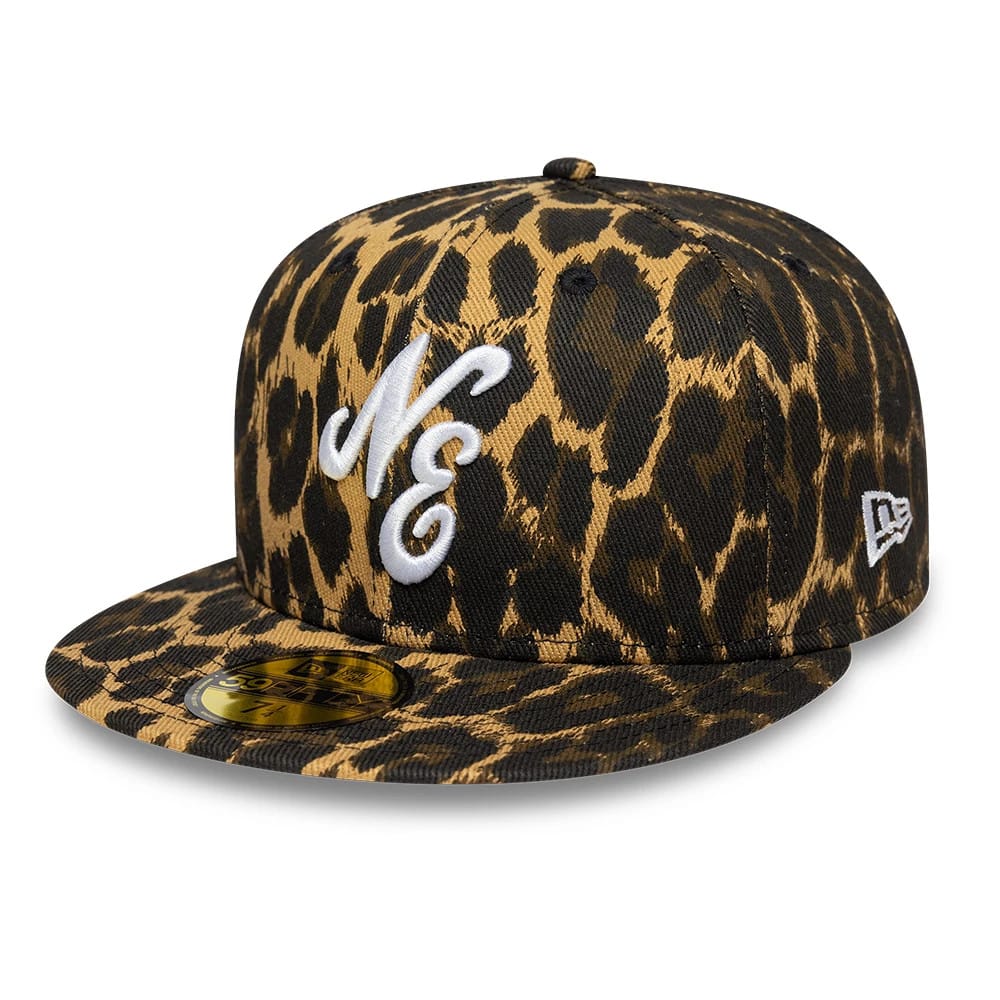 New Era Leopard Black 59FIFTY Fitted Cap-kentox