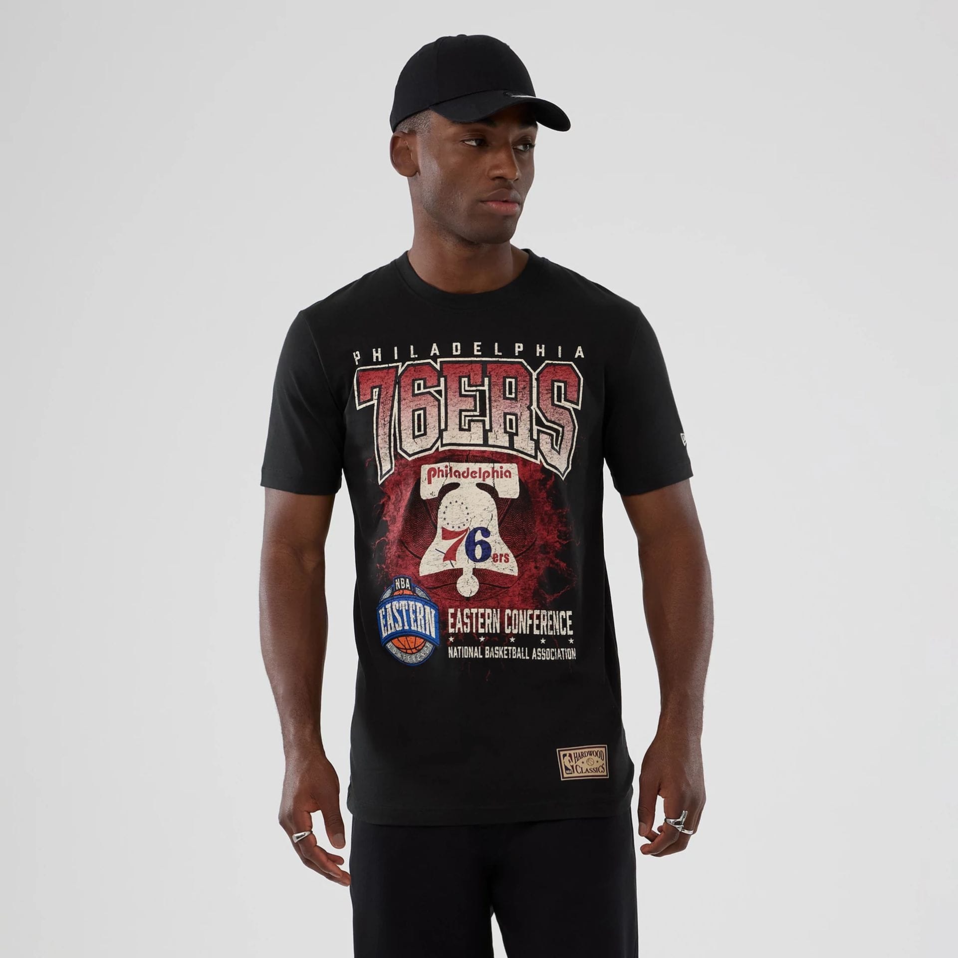 Philadelphia 76ers NBA Hardwood Classic Black T-Shirt-kentox