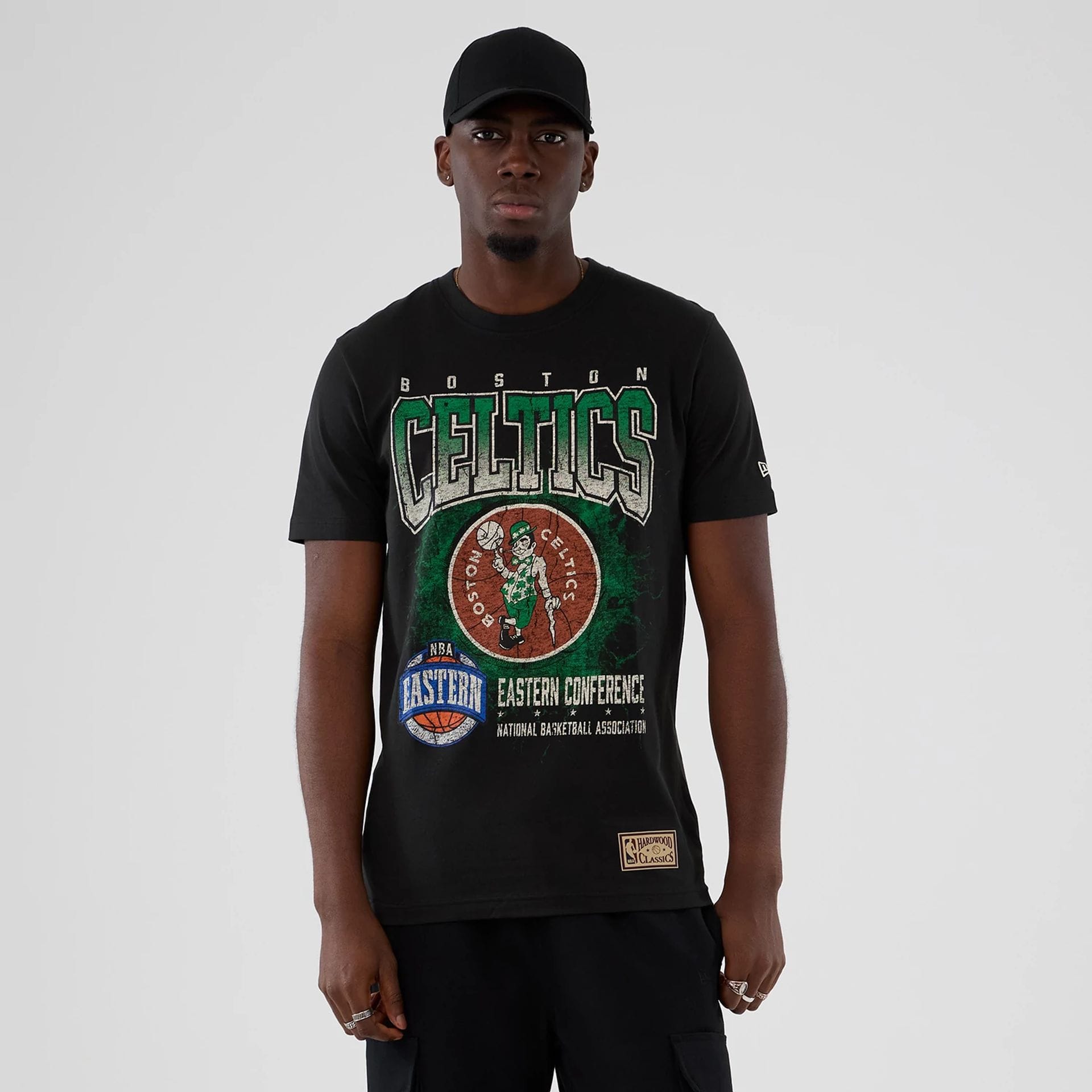 Boston Celtics NBA Hardwood Classic Black T-Shirt-kentox
