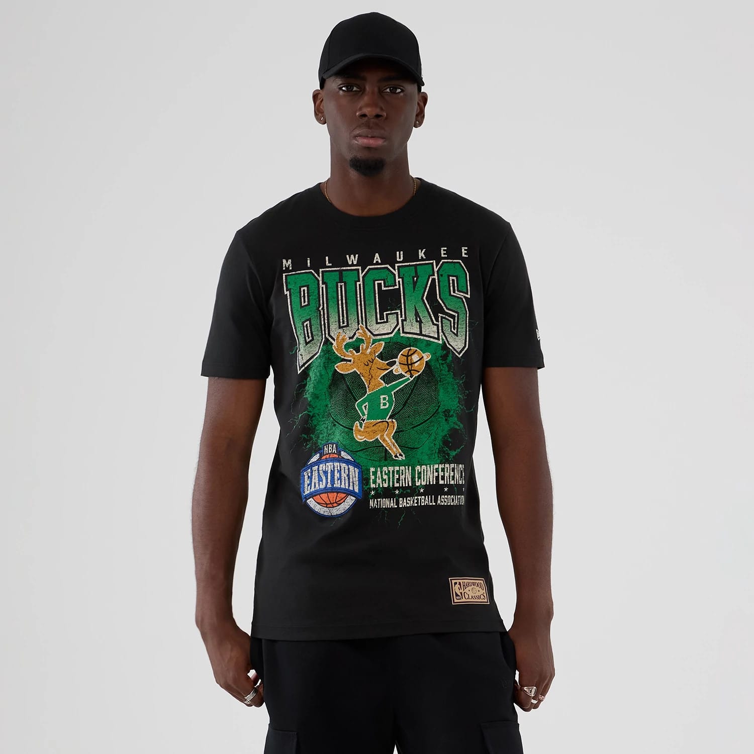 Milwaukee Bucks NBA Hardwood Classic Black T-Shirt-kentox