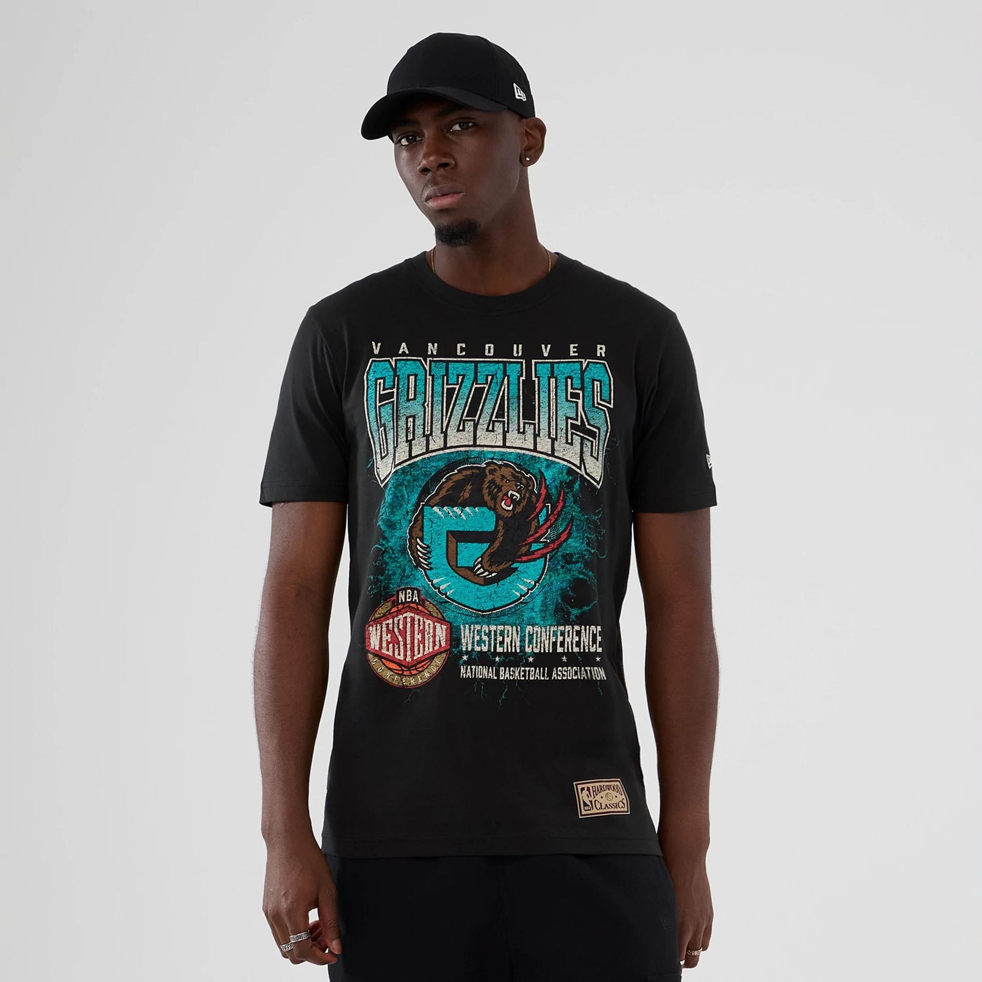 Vancouver Grizzlies NBA Hardwood Classic Black T-Shirt-kentox